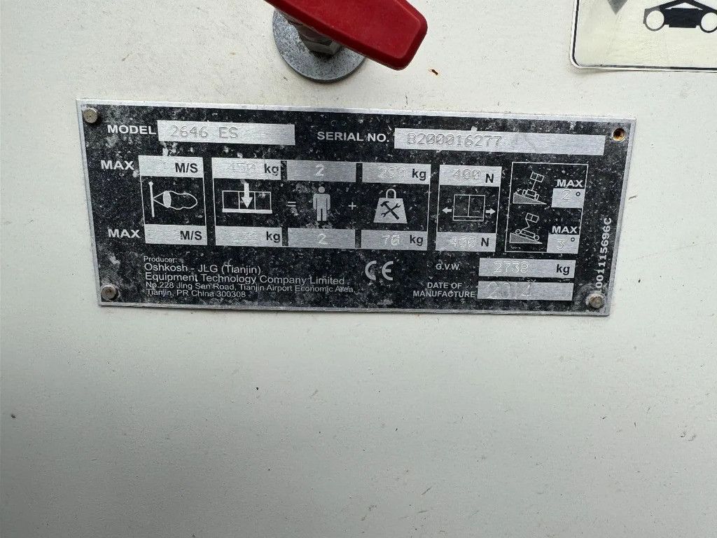 JLG 2646ES Hoogwerker Schaarhoogwerker