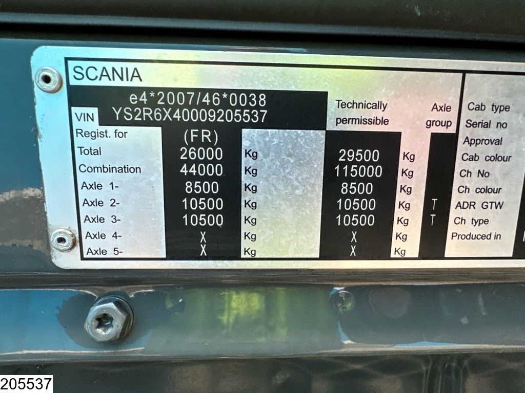 Scania R 580 EURO 6, 6x4, Retarder, Hub reduction