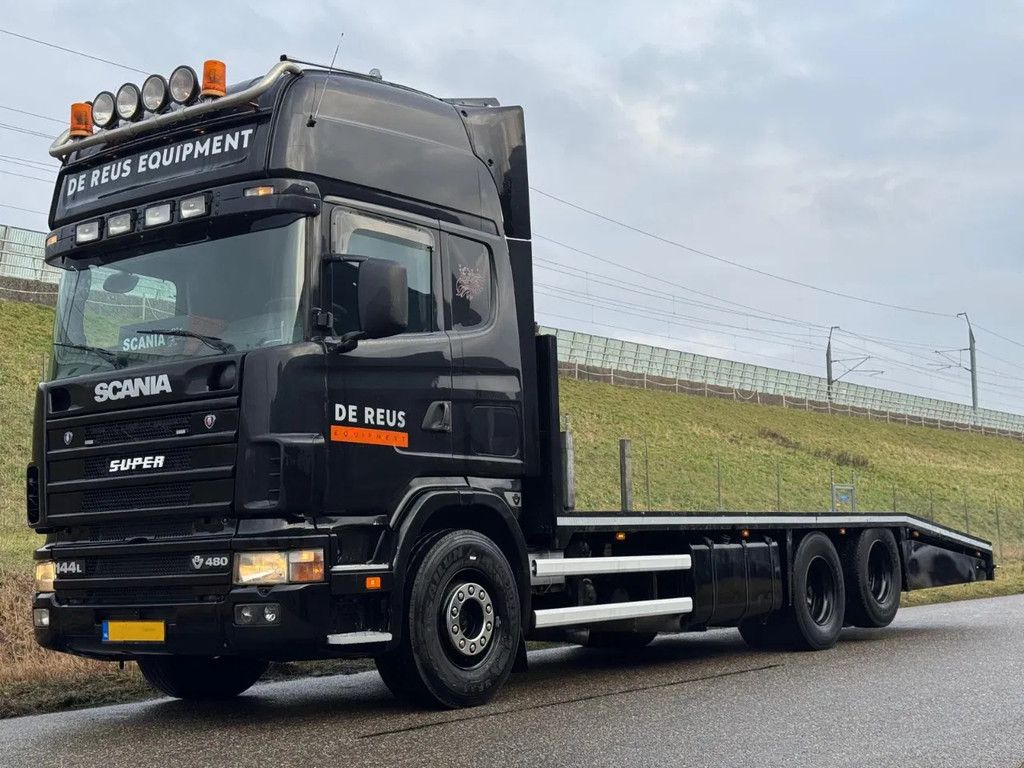 Scania R144-480 V8 Oprijwagen Machine Transporter Retarder open uitlaat