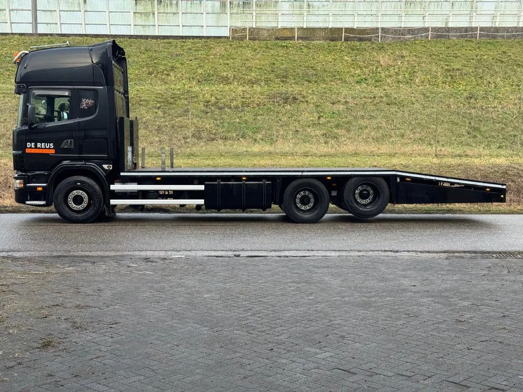 Scania R144-480 V8 Oprijwagen Machine Transporter Retarder open uitlaat