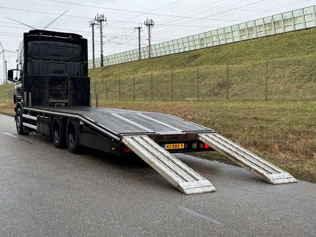 Scania R144-480 V8 Oprijwagen Machine Transporter Retarder open uitlaat
