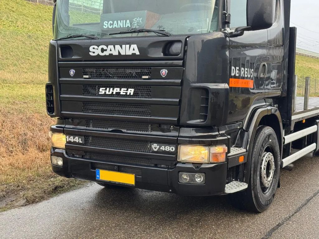 Scania R144-480 V8 Oprijwagen Machine Transporter Retarder open uitlaat