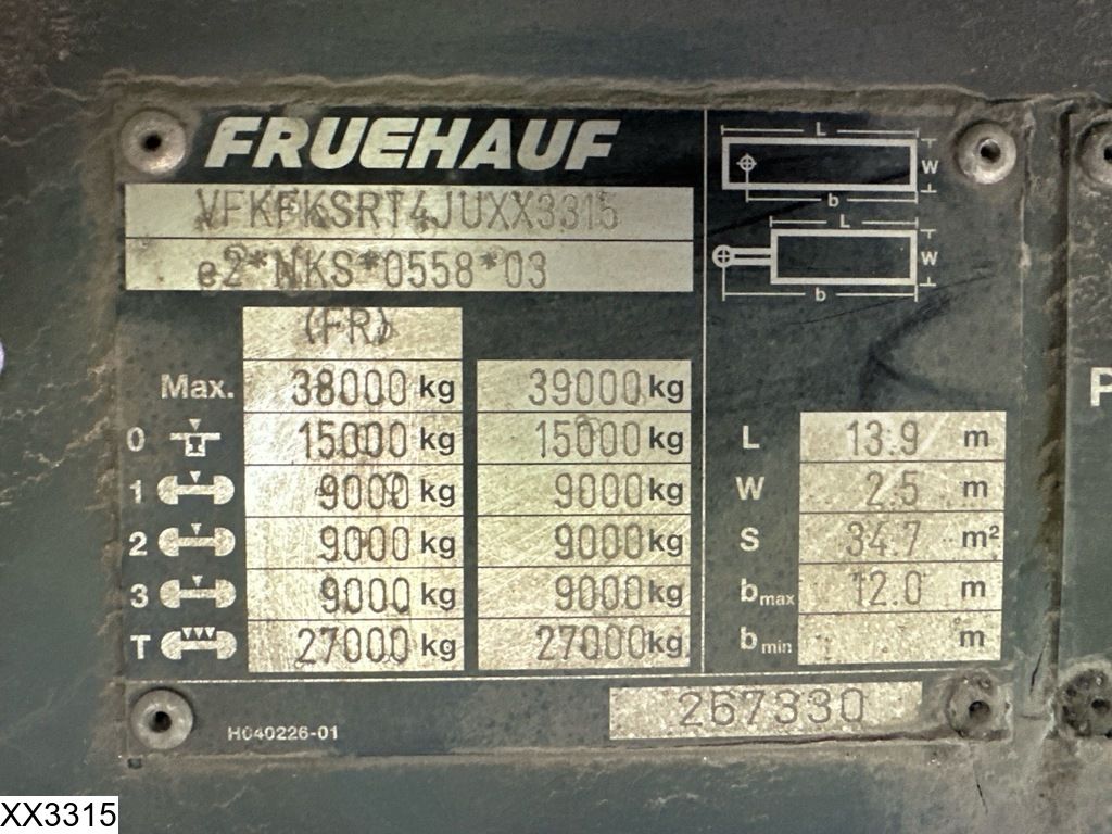 Fruehauf Tautliner Dhollandia