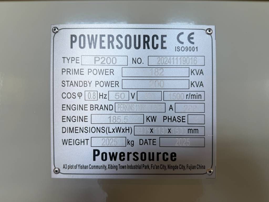 Perkins 1106A-70TAG3 - 200 kVA Generator - DPX-19808.1