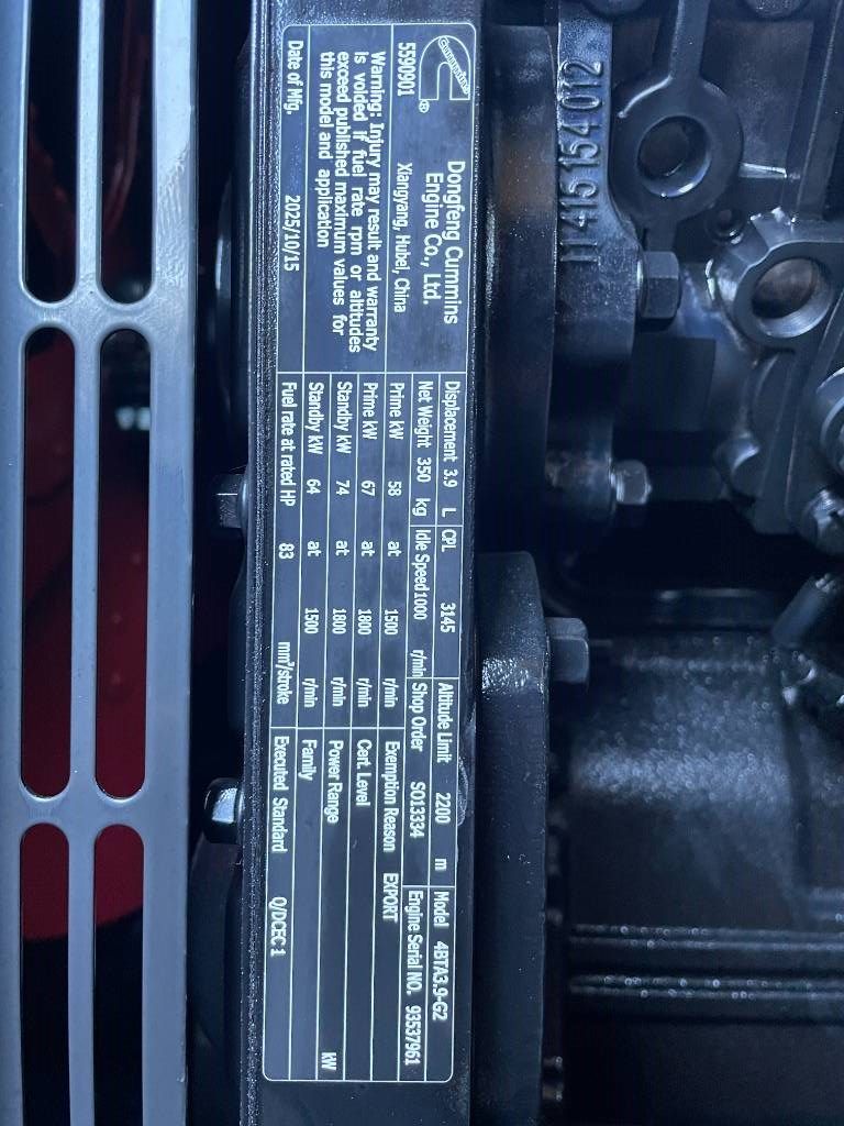 Cummins 4BTA3.9-G2 - 66 kVA Generator - DPX-19833