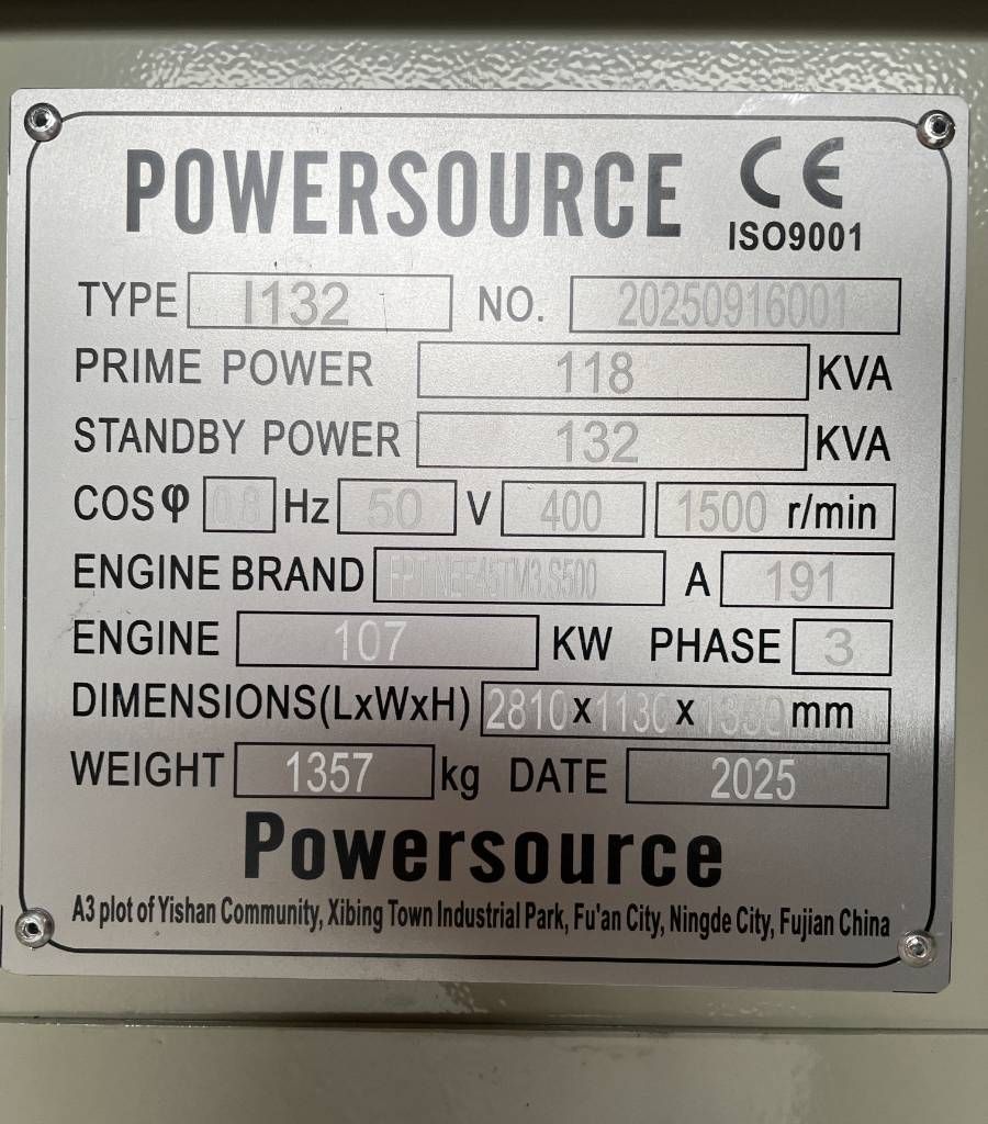 Iveco NEF45TM3 - 132 kVA Generator - DPX-19792