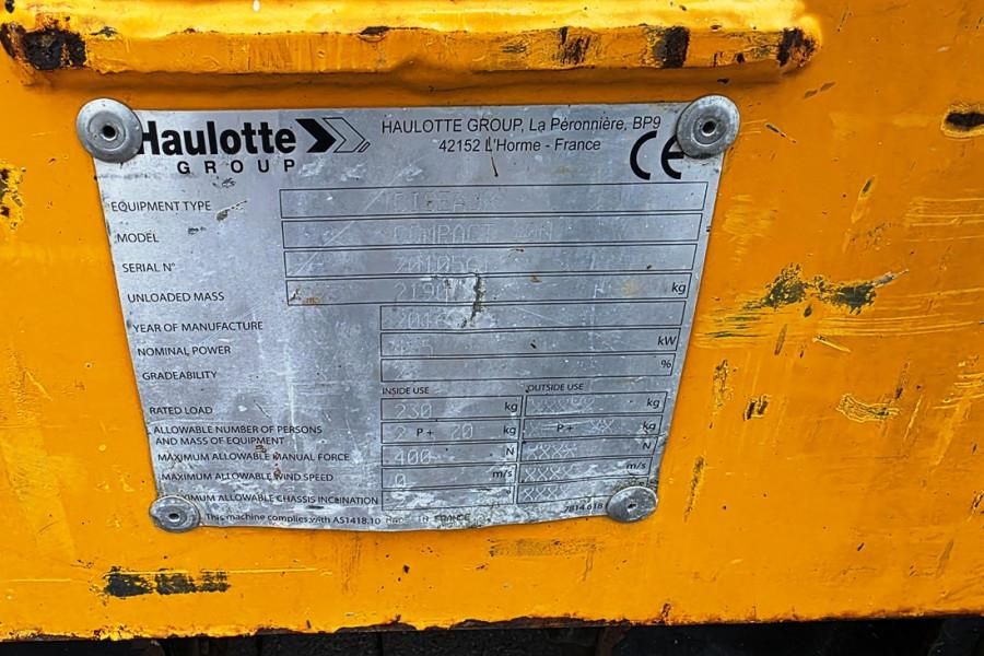 Haulotte Compact 10N Electric, Batteries(03-2025) 10m Work