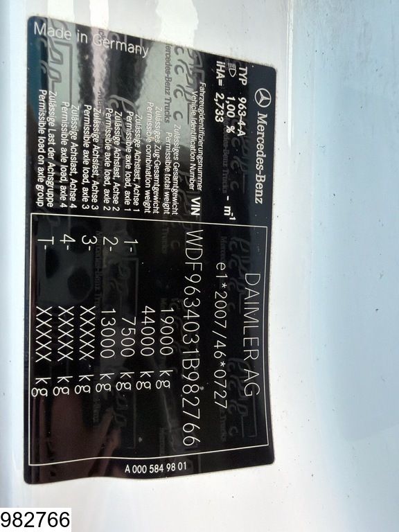 Mercedes Actros 1843 EURO 6, Retarder