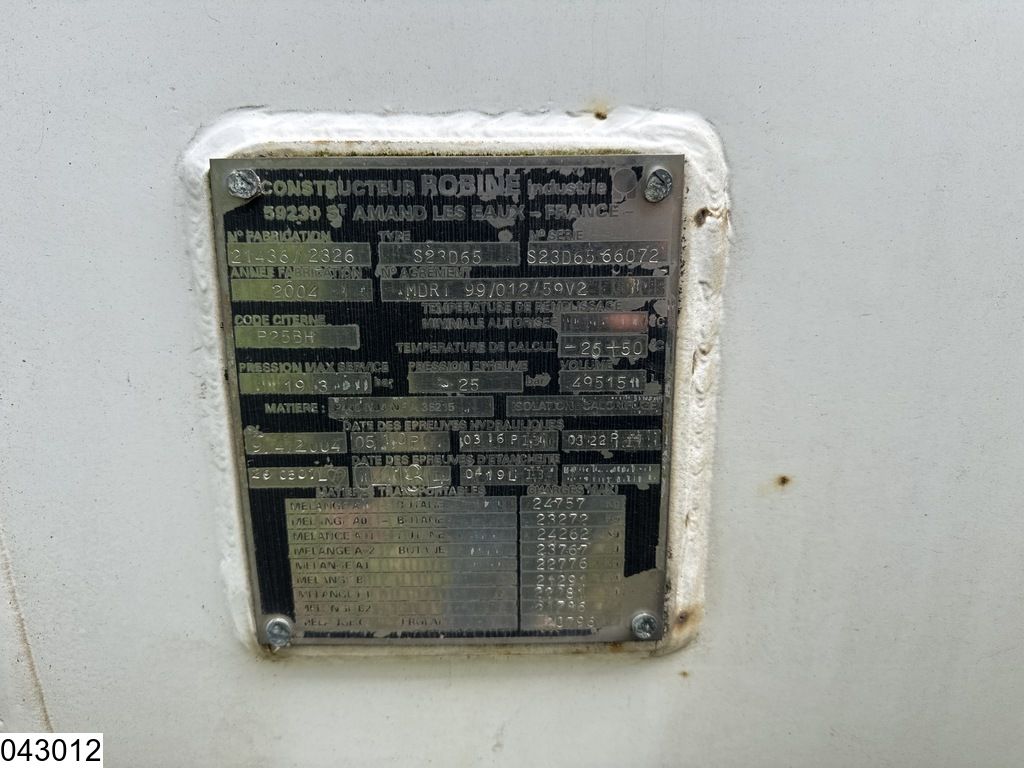 Robine Gas 49515 Liter, LPG GPL gas tank, Gaz, 1 Compartment