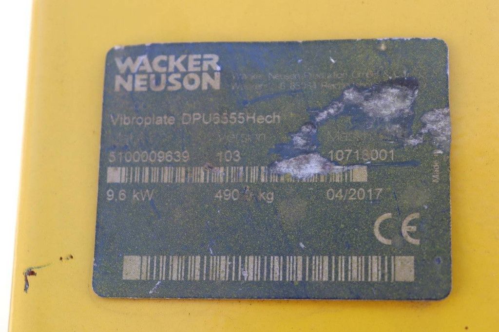 Vibratory Plate Wacker Neuson DPU6555 Diesel 2017