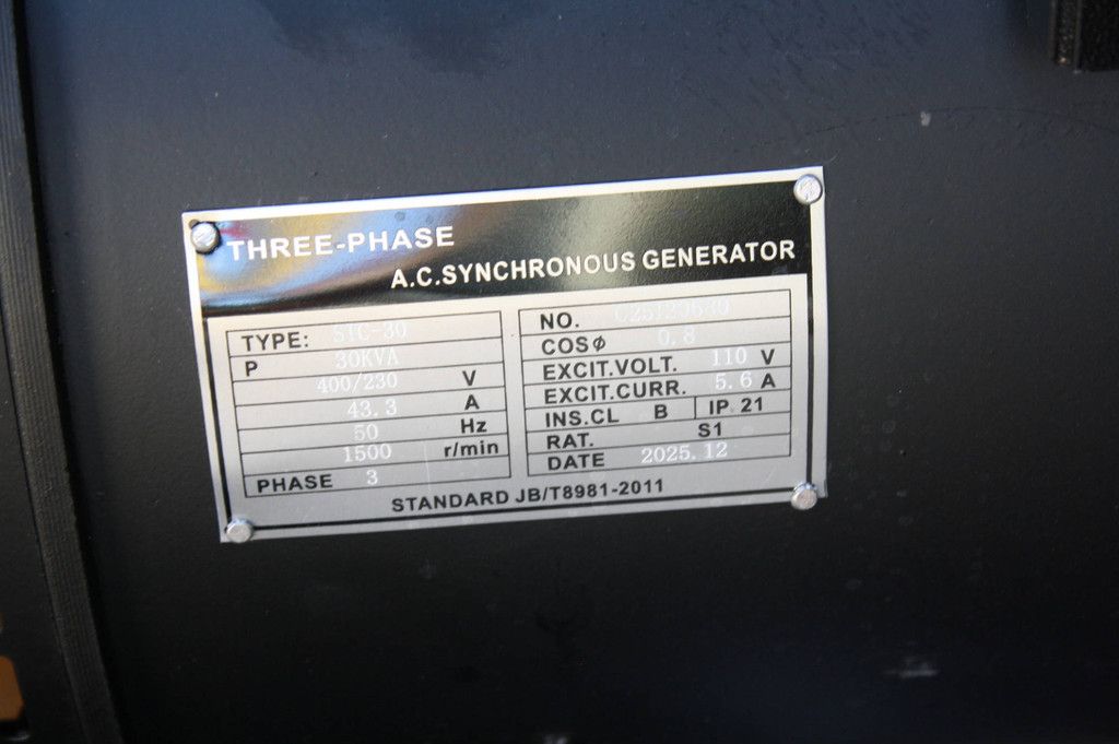 Generator Silent KK30-III-SSS Diesel 2025 30kVA Neu