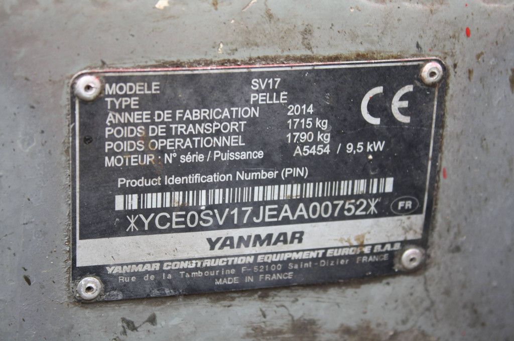 Minibagger Yanmar SV17 Diesel 2014