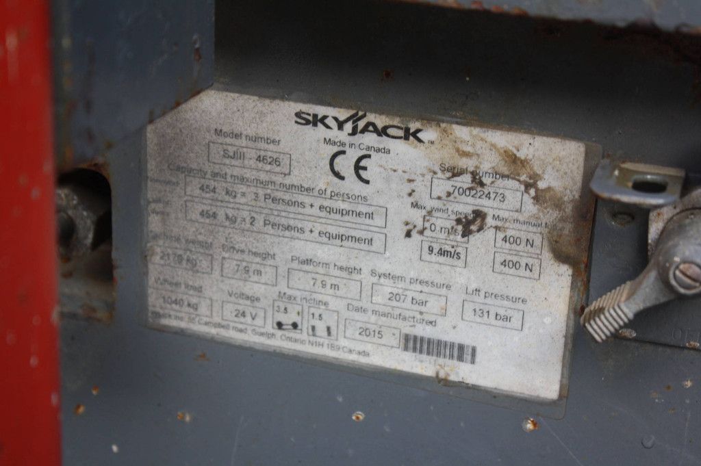 Skyjack SJIII 4626 Elektrische Scherenbühne 2015