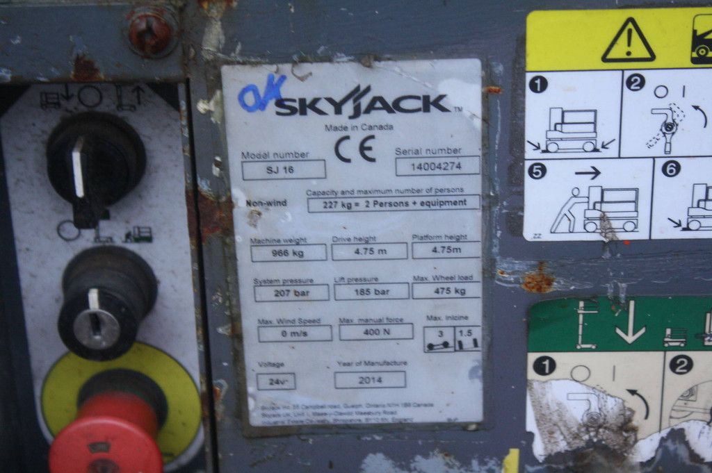 Masthoogwerker Skyjack SJ16 Elektrisch 2014
