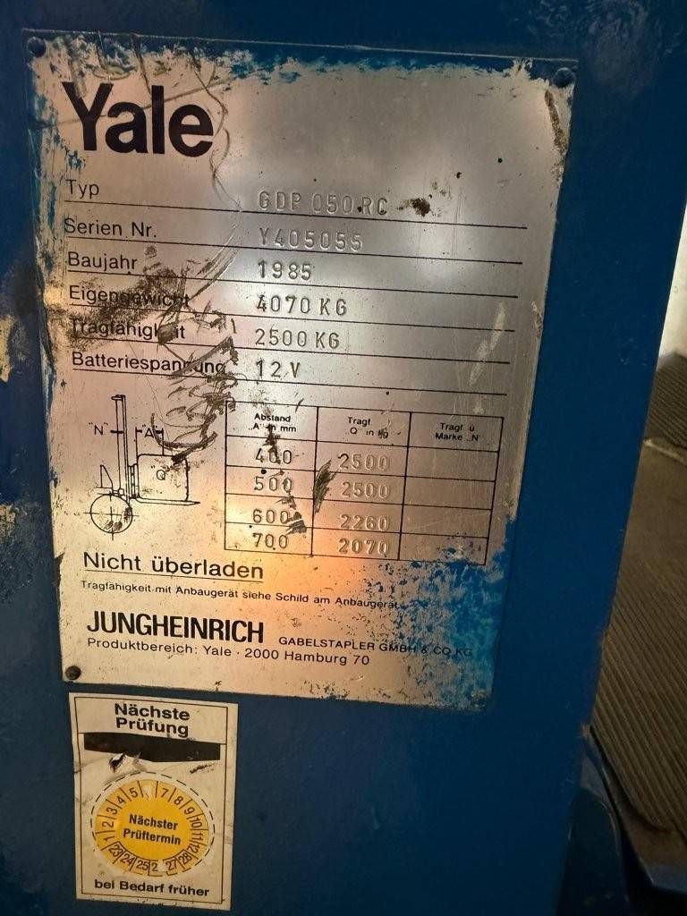 Gabelstapler Yale GDP 050 RC Diesel 2500kg 1985