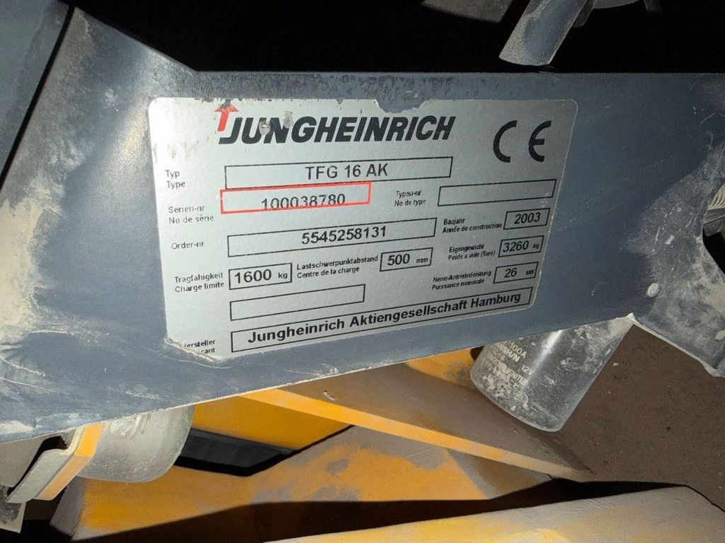 Gabelstapler Jungheinrich TFG 16 AK LPG 1600kg 0,5m 2003