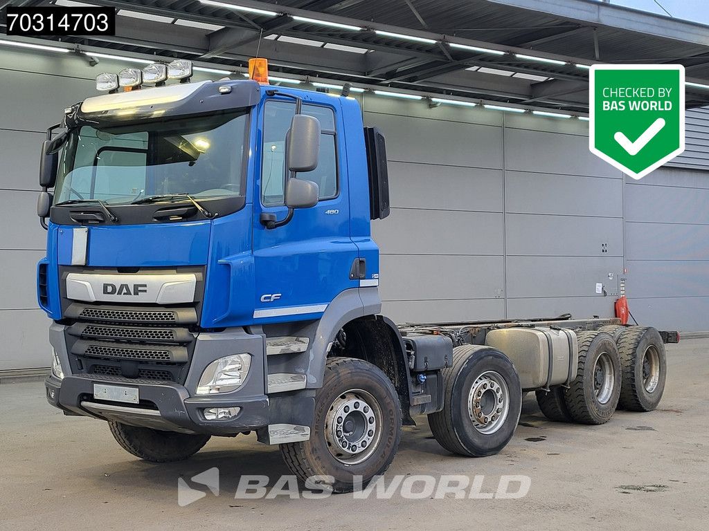 DAF CF CF 480 8X4 Chassis Steel Suspension Big-Axle MX Engine Brake Euro 6