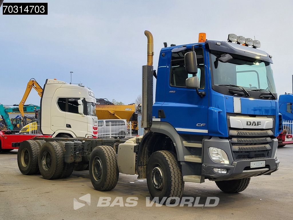 DAF CF CF 480 8X4 Chassis Steel Suspension Big-Axle MX Engine Brake Euro 6