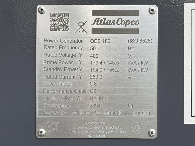 Atlas Copco QES 180 CUD 50HZ 400V 3PH CE