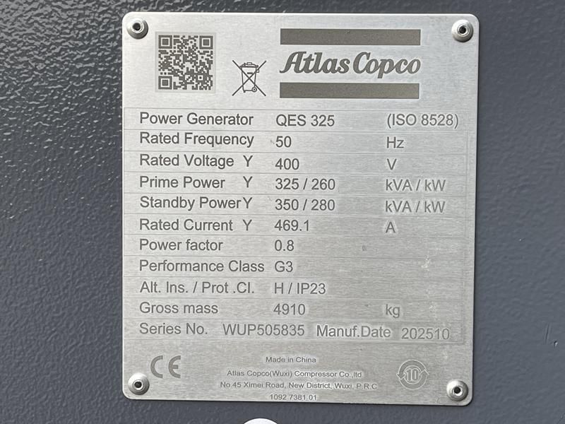 Atlas Copco QES 325 CUD 50HZ 400V 3PH CE