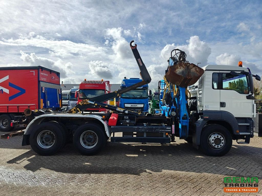 MAN TGX 26.360 6x4 Tageskabine Euro4 - Terex TLC - 11,75p + 20T Hakenlift + Funksteuerung - Schaltgetriebe - Blattfederung