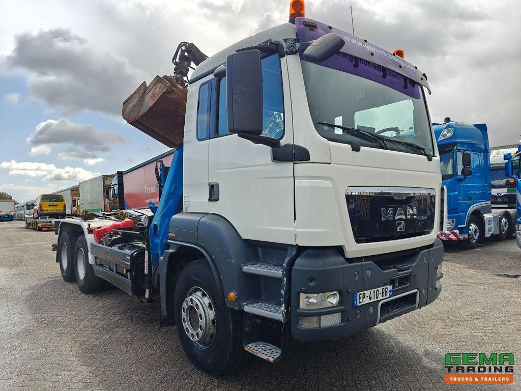 MAN TGX 26.360 6x4 Tageskabine Euro4 - Terex TLC - 11,75p + 20T Hakenlift + Funksteuerung - Schaltgetriebe - Blattfederung