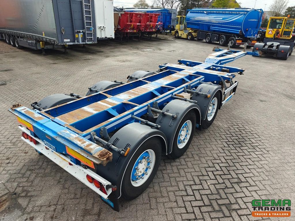 D-Tec FLEXITRAILER FT-LS-S 3-fach ausziehbare Liftachse – für alle Containertypen – 3 Achsen mit SAF-Scheibenbremsen – 4770 kg