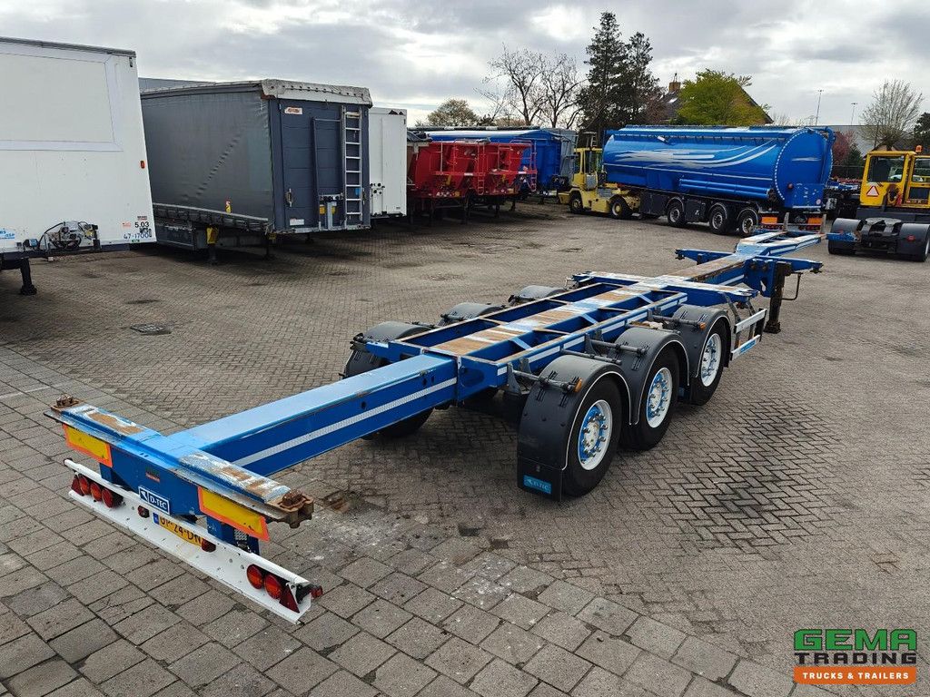 D-Tec FLEXITRAILER FT-LS-S 3-fach ausziehbare Liftachse – für alle Containertypen – 3 Achsen mit SAF-Scheibenbremsen – 4770 kg