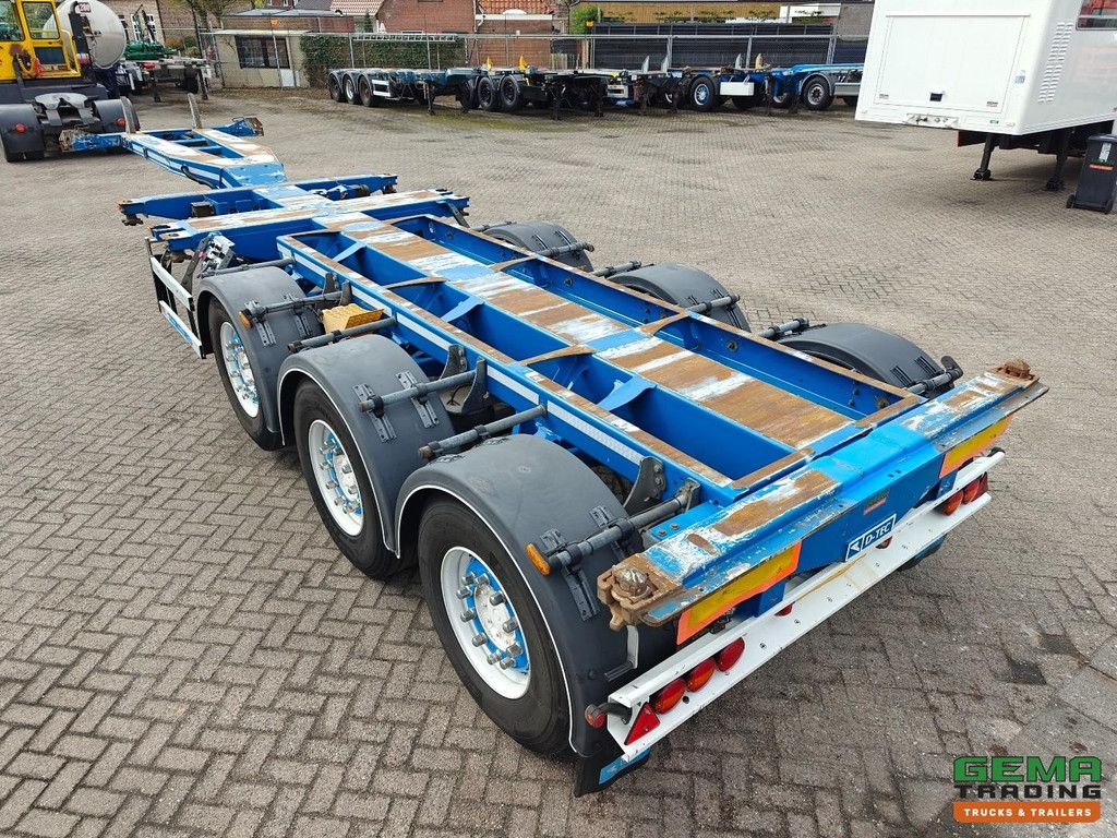 D-Tec FLEXITRAILER FT-LS-S 3-fach ausziehbare Liftachse – für alle Containertypen – 3 Achsen mit SAF-Scheibenbremsen – 4770 kg
