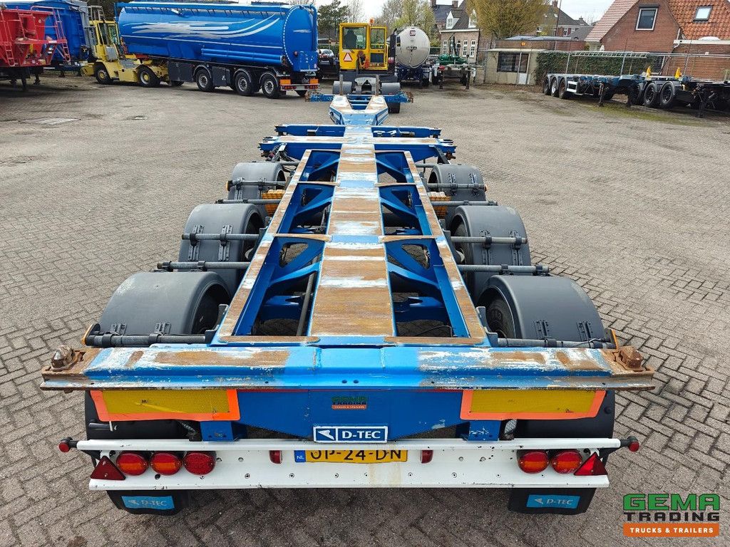 D-Tec FLEXITRAILER FT-LS-S 3-fach ausziehbare Liftachse – für alle Containertypen – 3 Achsen mit SAF-Scheibenbremsen – 4770 kg