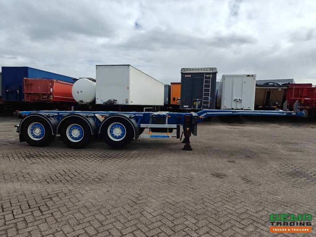 D-Tec FLEXITRAILER FT-LS-S 3-fach ausziehbare Liftachse – für alle Containertypen – 3 Achsen mit SAF-Scheibenbremsen – 4770 kg