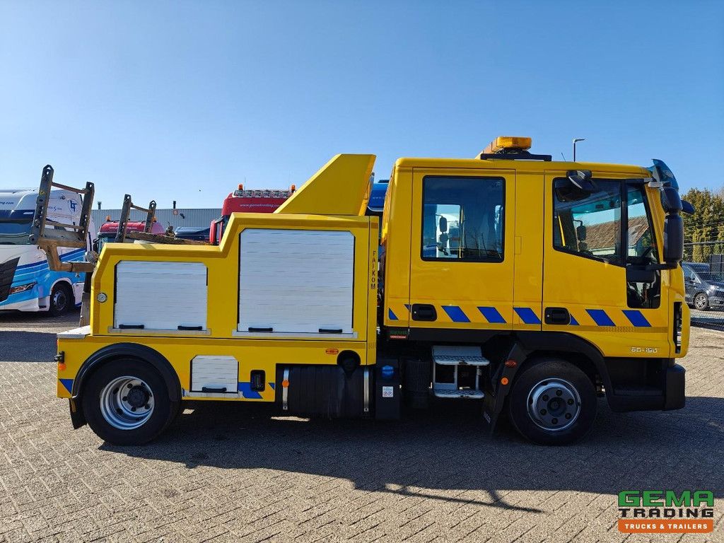 Iveco 80E190 EuroCargo 4x2 Euro 6A Doppelkabine, 7 Personen – Falkom FAW2000 + Seilwinde 3600 kg – Fernbedienung – TÜV bis 06/2026