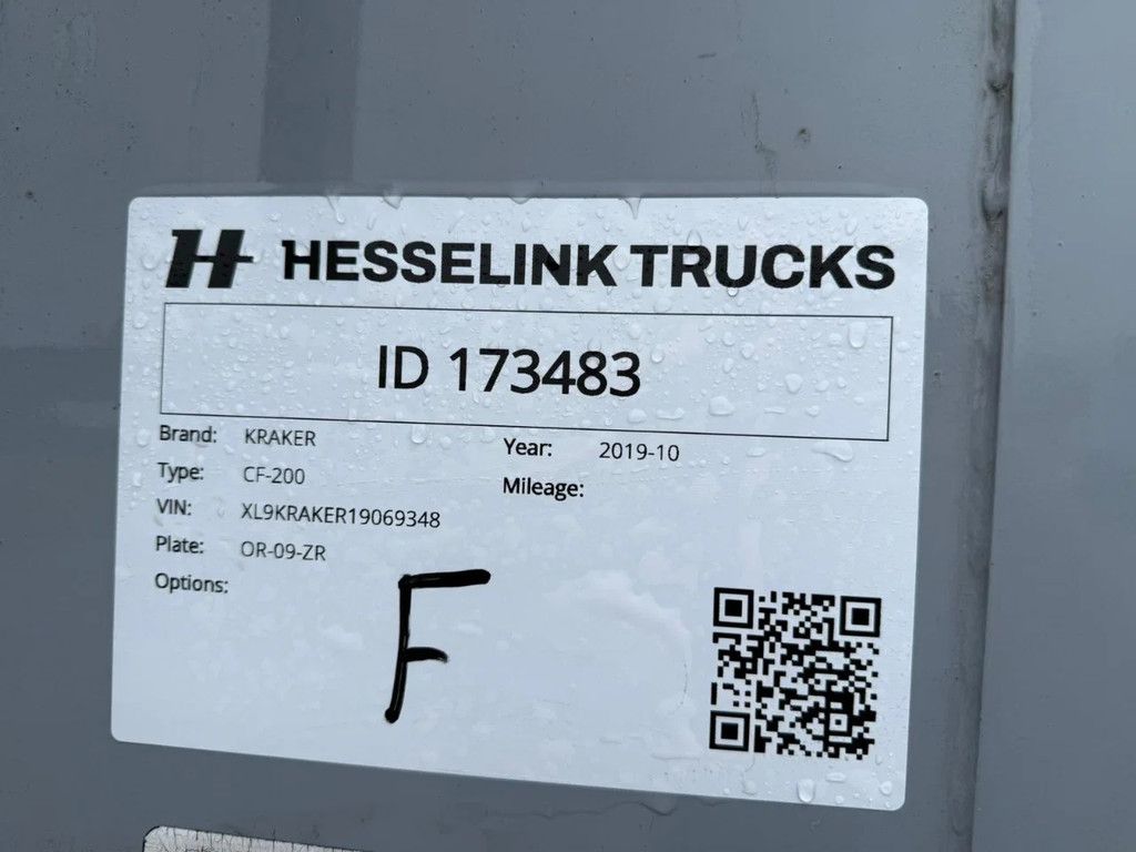 Kraker CF-200 K-Force 92m3 10MM Cargo floor Alcoa Afstandsbediening