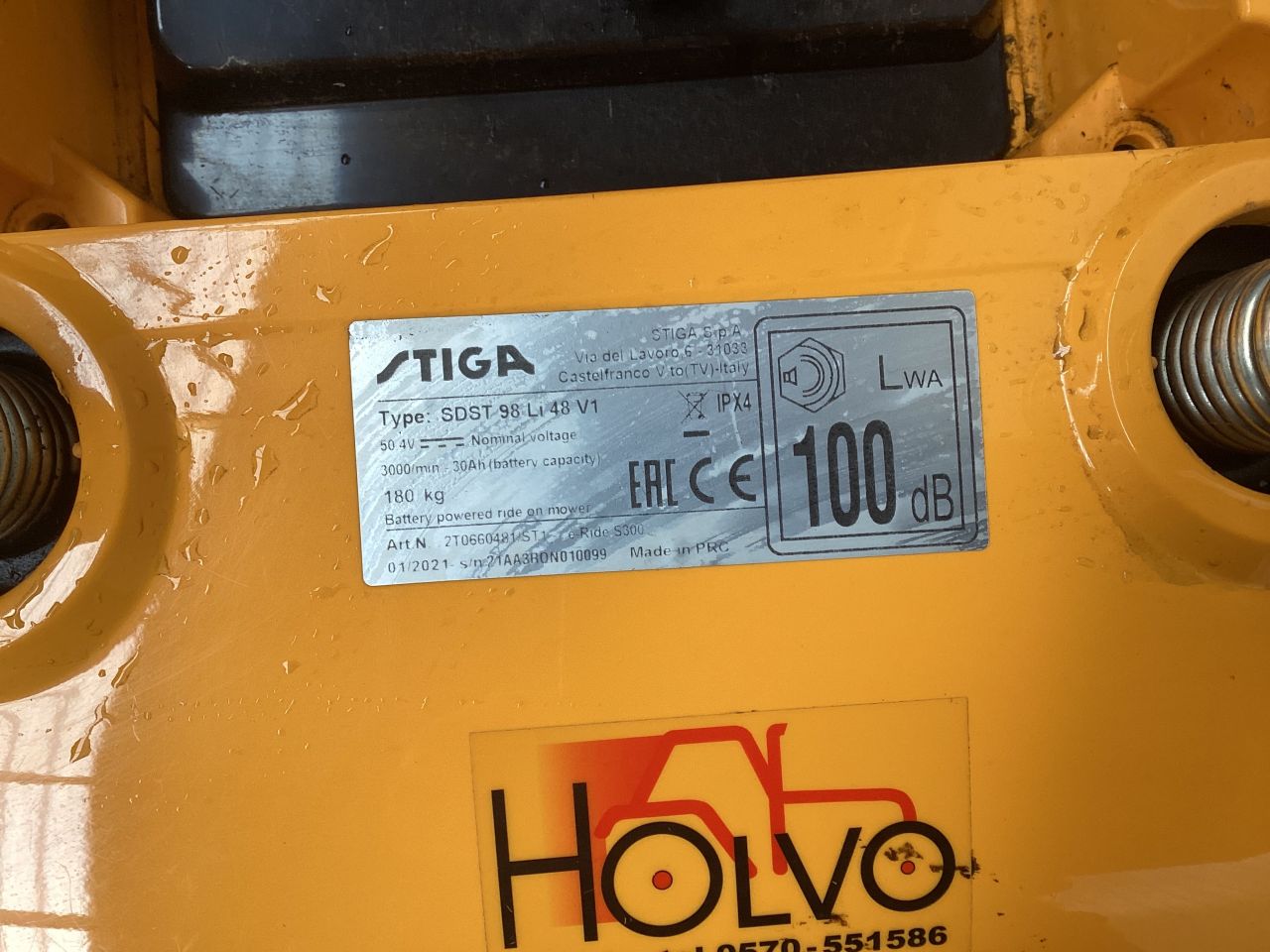 Stiga E-ride S300 elektrische zitmaaier.