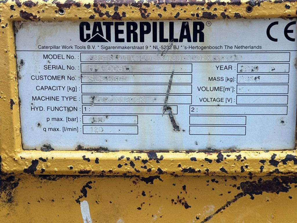 Caterpillar 950 K/M 962 K/M High dump bucket pin on