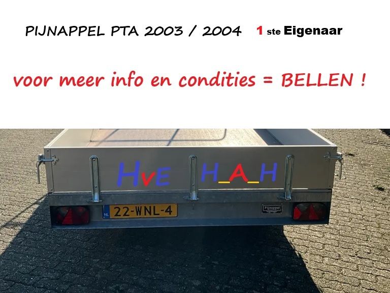 PIJNAPPEL PTA-2003, Bjr.: 2024 / 2.000 Kg. // van 1ste eigenaar.