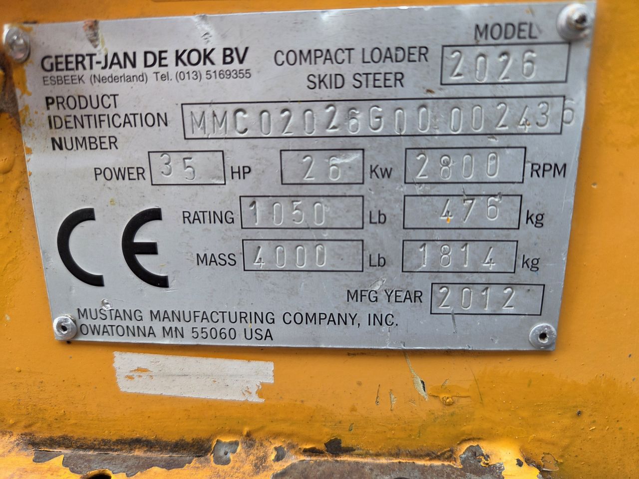 Mustang 2026 schranklader Bobcat