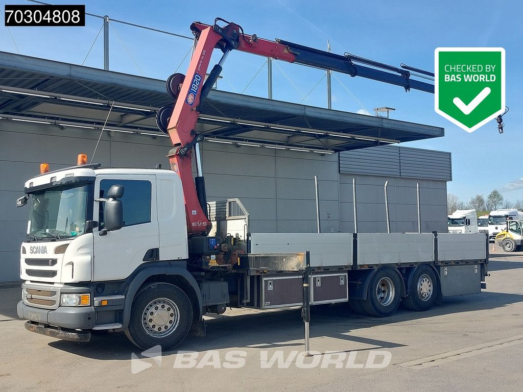 Scania P P360 6X2 HMF 1820-K4 Kran Crane Lift+Steering Axle Air Suspension Euro 6