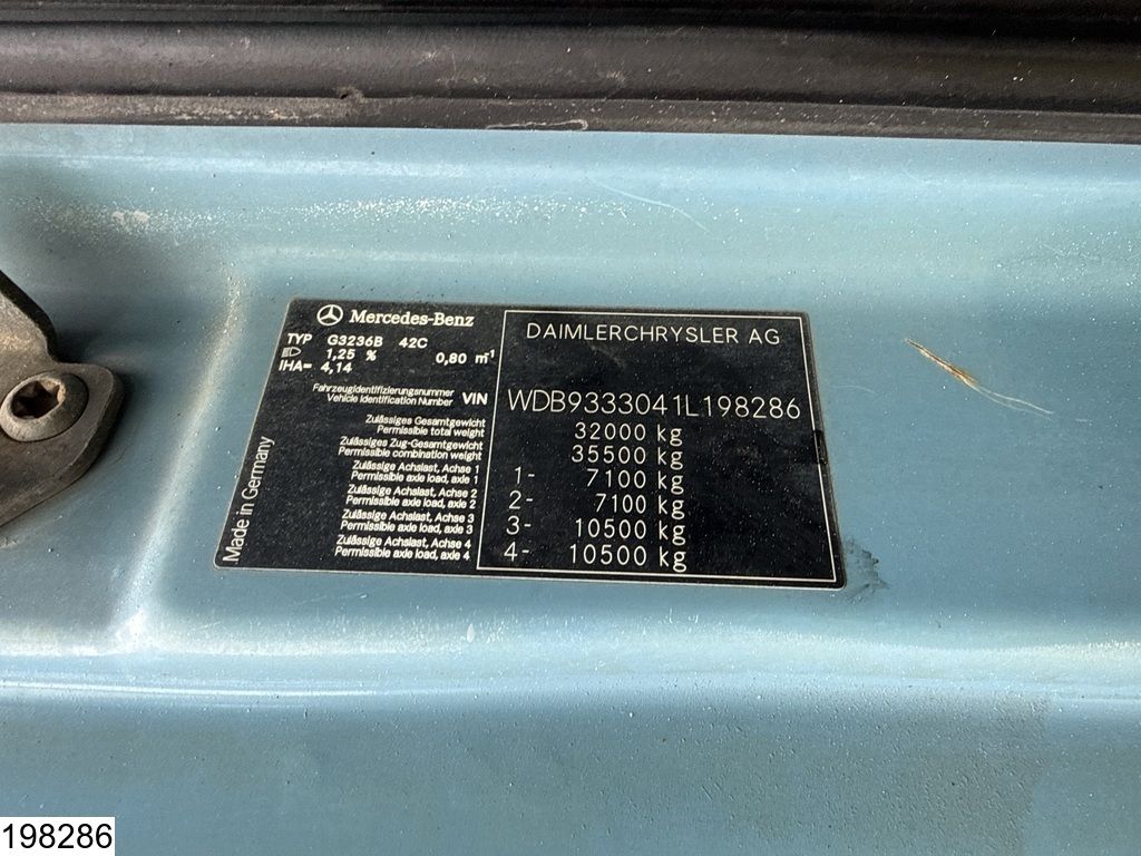 Mercedes Actros 3236 8x4, EPS, Steel suspension, Liebherr