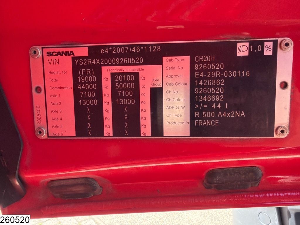 Scania R 500 EURO 6d, Retarder, Standairco, ADR