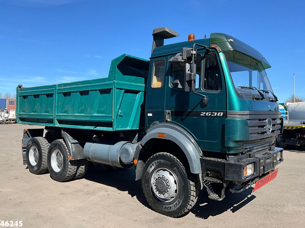 Mercedes-Benz 2638 AK V8 6x6 Manual Full steel suspension Meiller 10m³ kipper