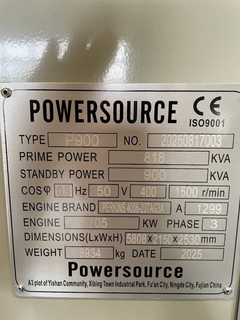 Perkins 4006-23TAG3A - 900 kVA Generator - DPX-19818