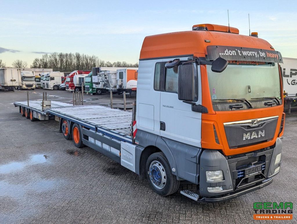 MAN TGX 26.500 6x2/4 LL Euro6 - Retarder + Recker FZ3 3-Axle Trailer - Extendable