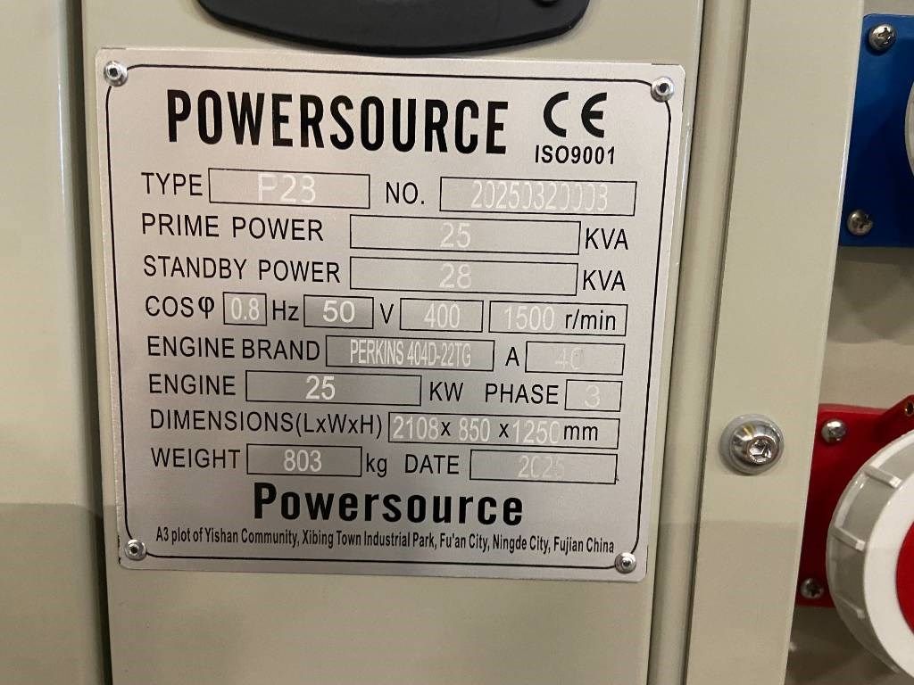 Perkins 404D-22TG - 28 kVA Generator - DPX-19801.1