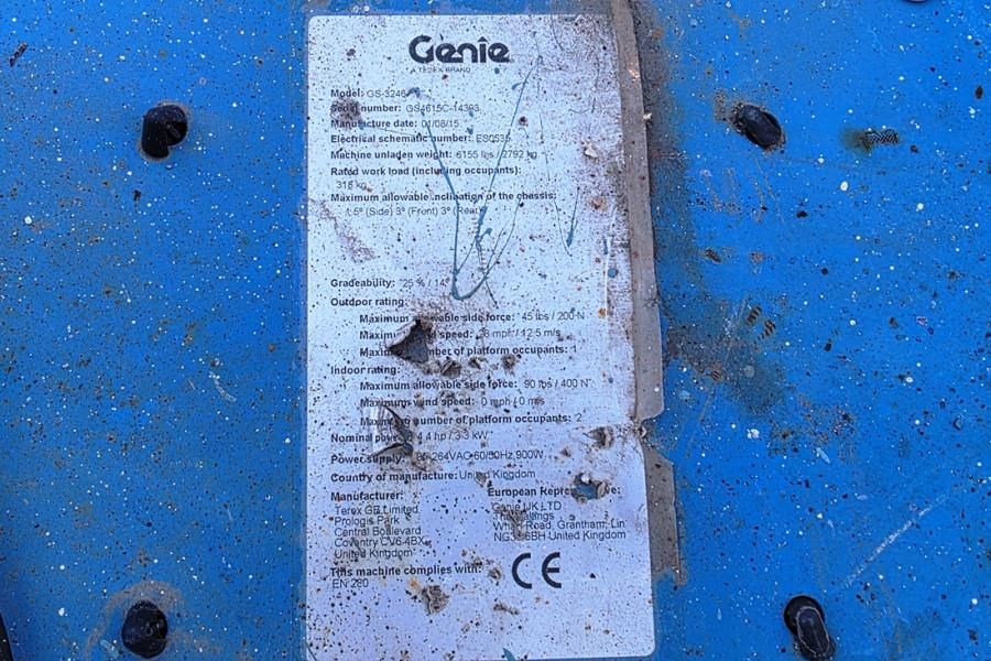 Genie GS3246 Electric, Working Height 11.75 m, 318kg Cap