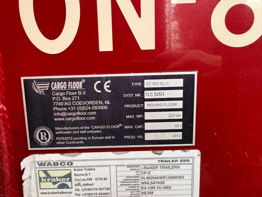 Kraker CF200 CF-200 92m3 Liftas Trommelrem Wabco NL Trailer APK/TUV 12-09-2026