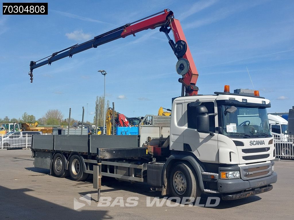 Scania P P360 6X2 HMF 1820-K4 Kran Crane Lift+Steering Axle Air Suspension Euro 6