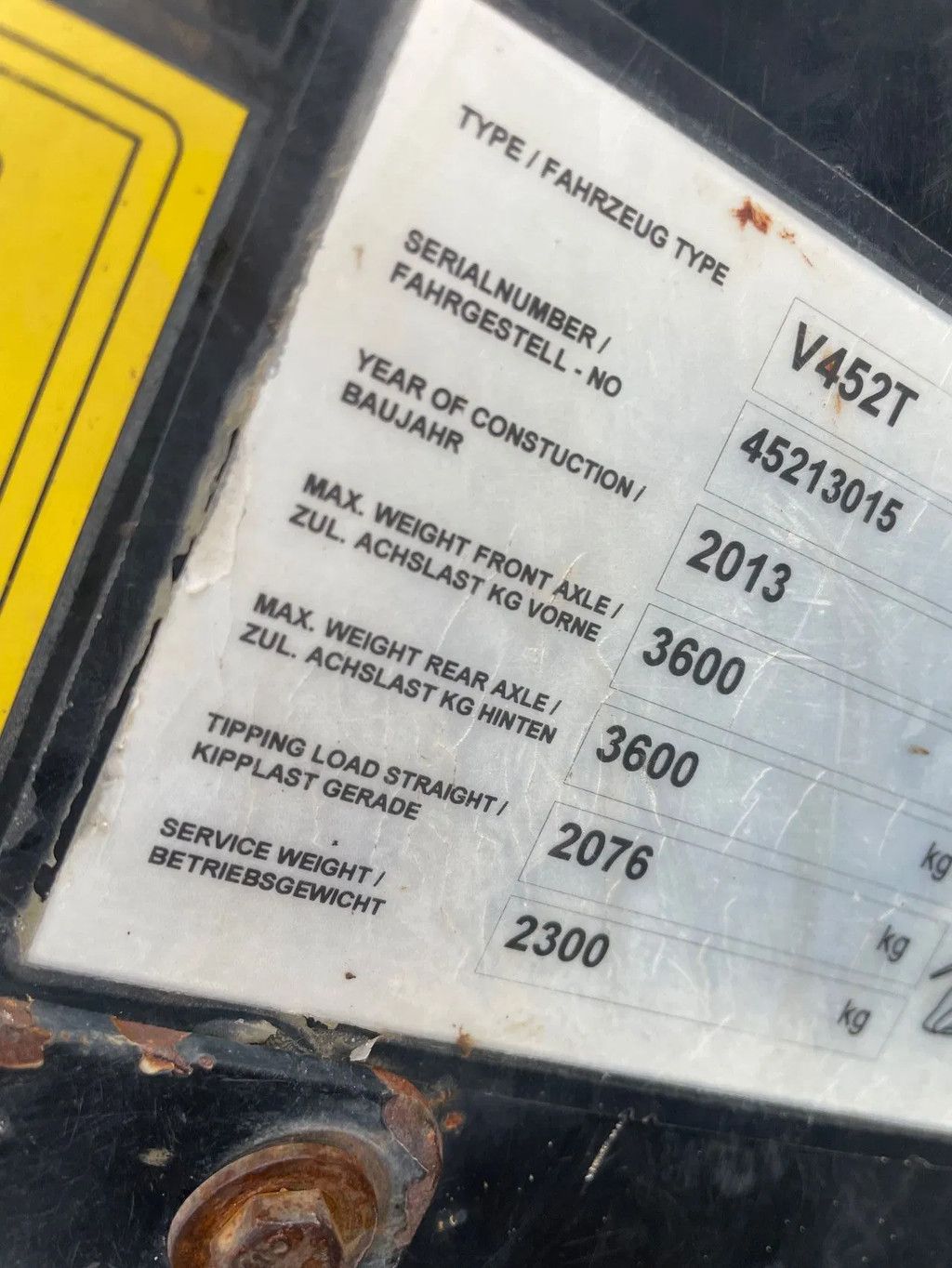 Giant V452T shovel met kenteken en 45pk!