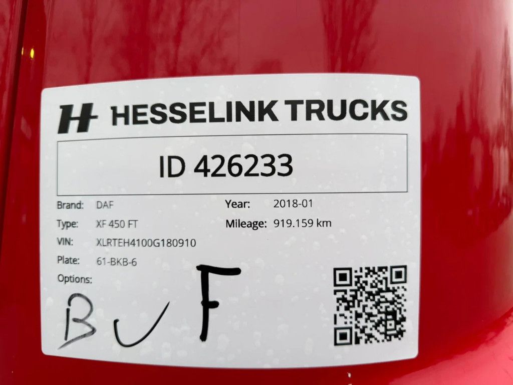 DAF XF 450 4X2 Space Cab Standairco NL Truck APK/TUV 07-01-2027!