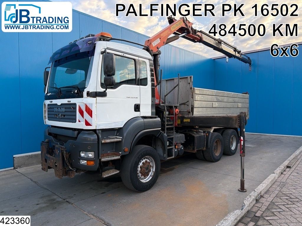 MAN TGA 33 430 6x6, Palfinger, Steel suspension